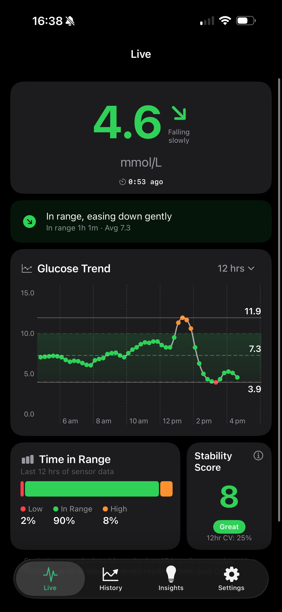 GlucoBot app interface
